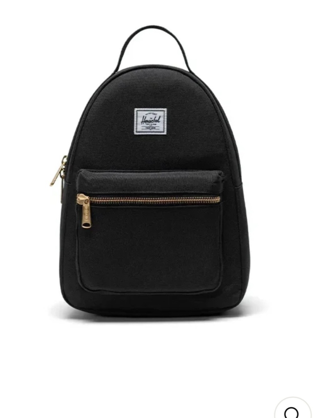 Hershel Black Mini Backpack with Cassic Striped lining